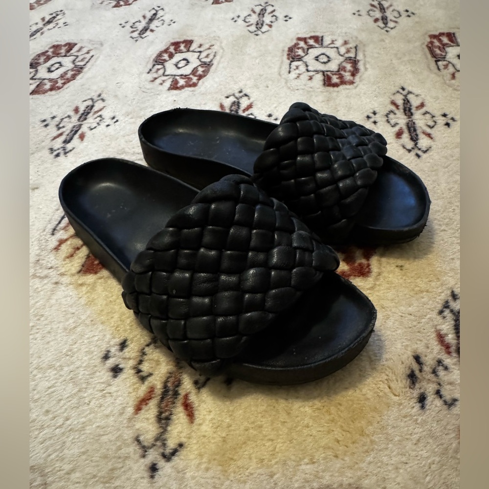 Loeffler Randall Women's Sonnie Woven Slide Sandals